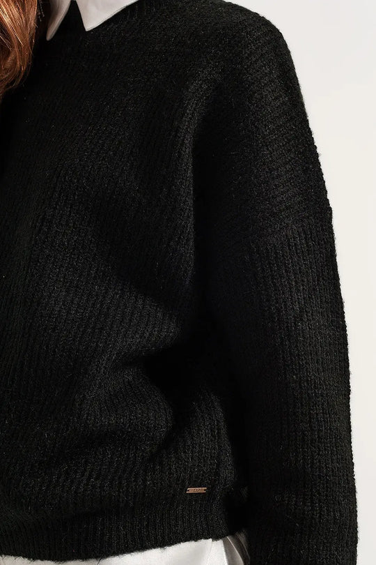 High neck jumper in black - Sweaters