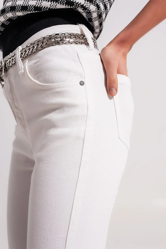 Flared jeans in white - Colored Jeans