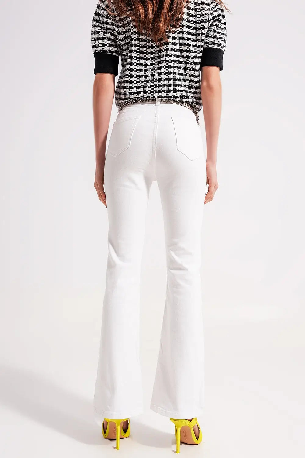 Flared jeans in white - Colored Jeans