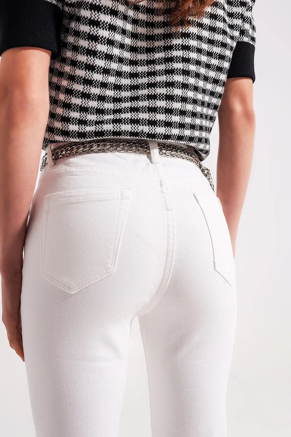 Flared jeans in white - Colored Jeans