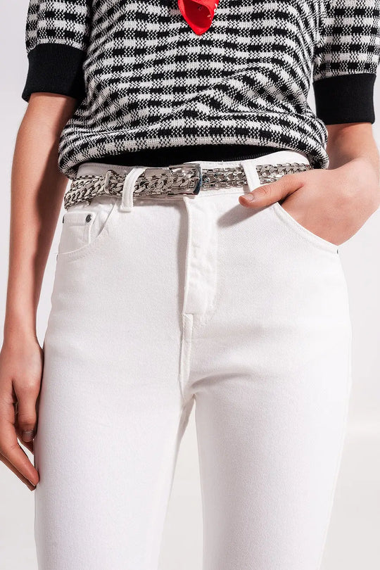 Flared jeans in white - Colored Jeans
