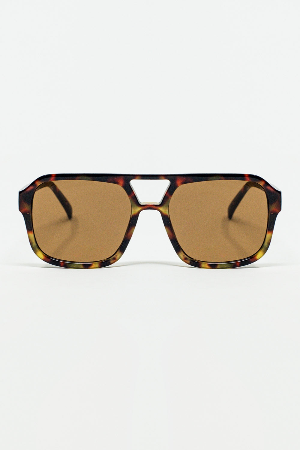 Q2 70´s Aviator Sunglasses In Tortoise Shell