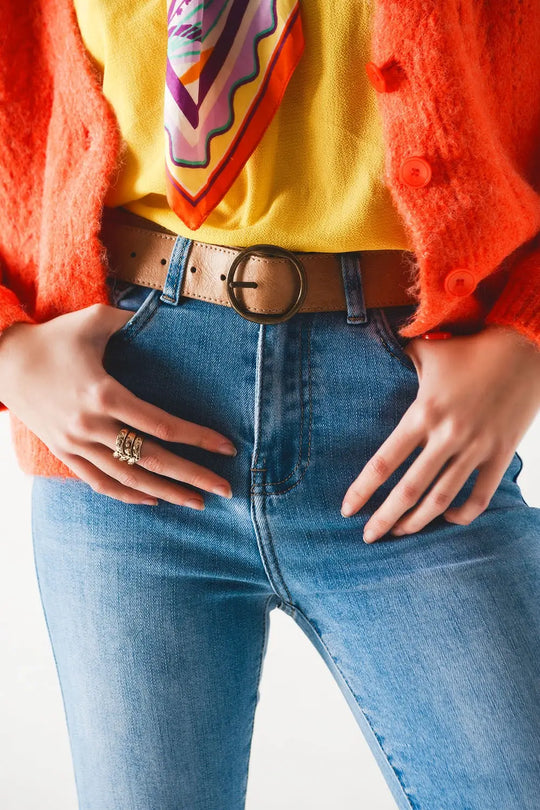 70s high flare jeans in light wash stretch - Jeans