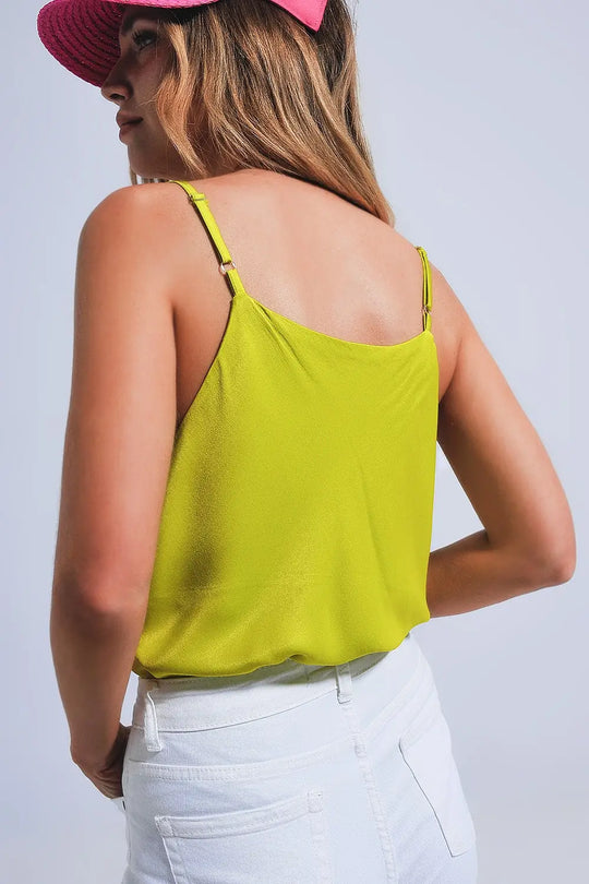 Satin cami in green - Tops