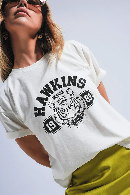 Indiana Hawkins Tiger short sleeve t-shirt - CREAM / ONE - T-Shirts