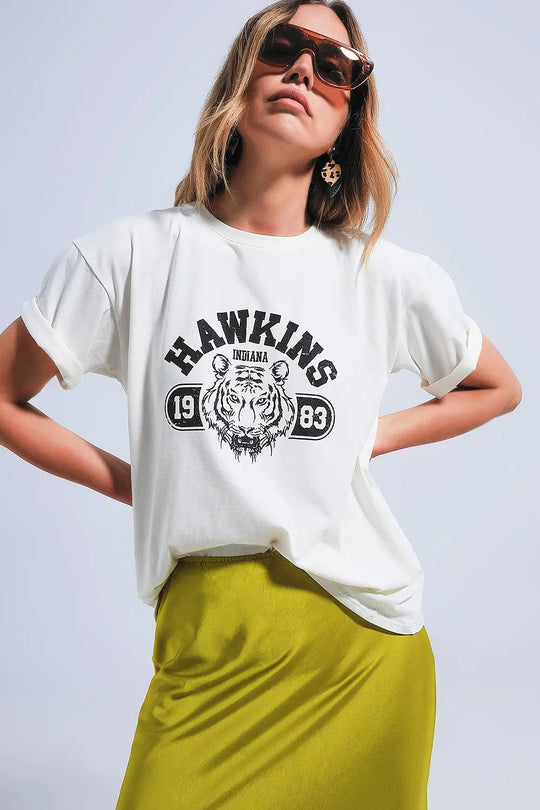Indiana Hawkins Tiger short sleeve t-shirt - CREAM / ONE - T-Shirts