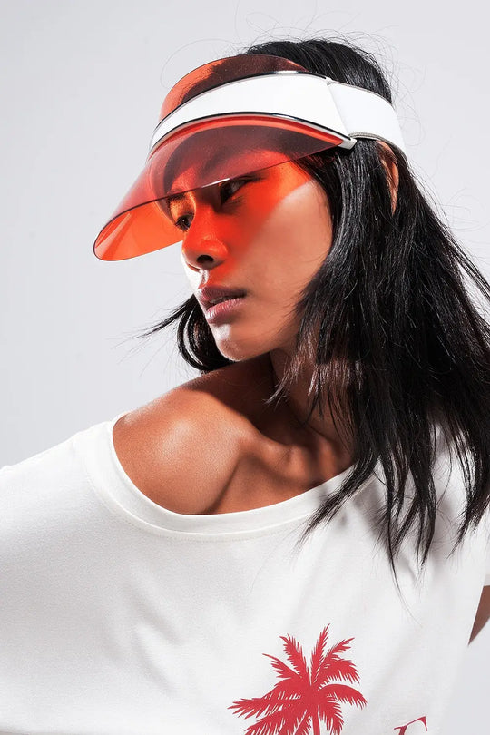 Visor cap in red - RED / ONE - Hats