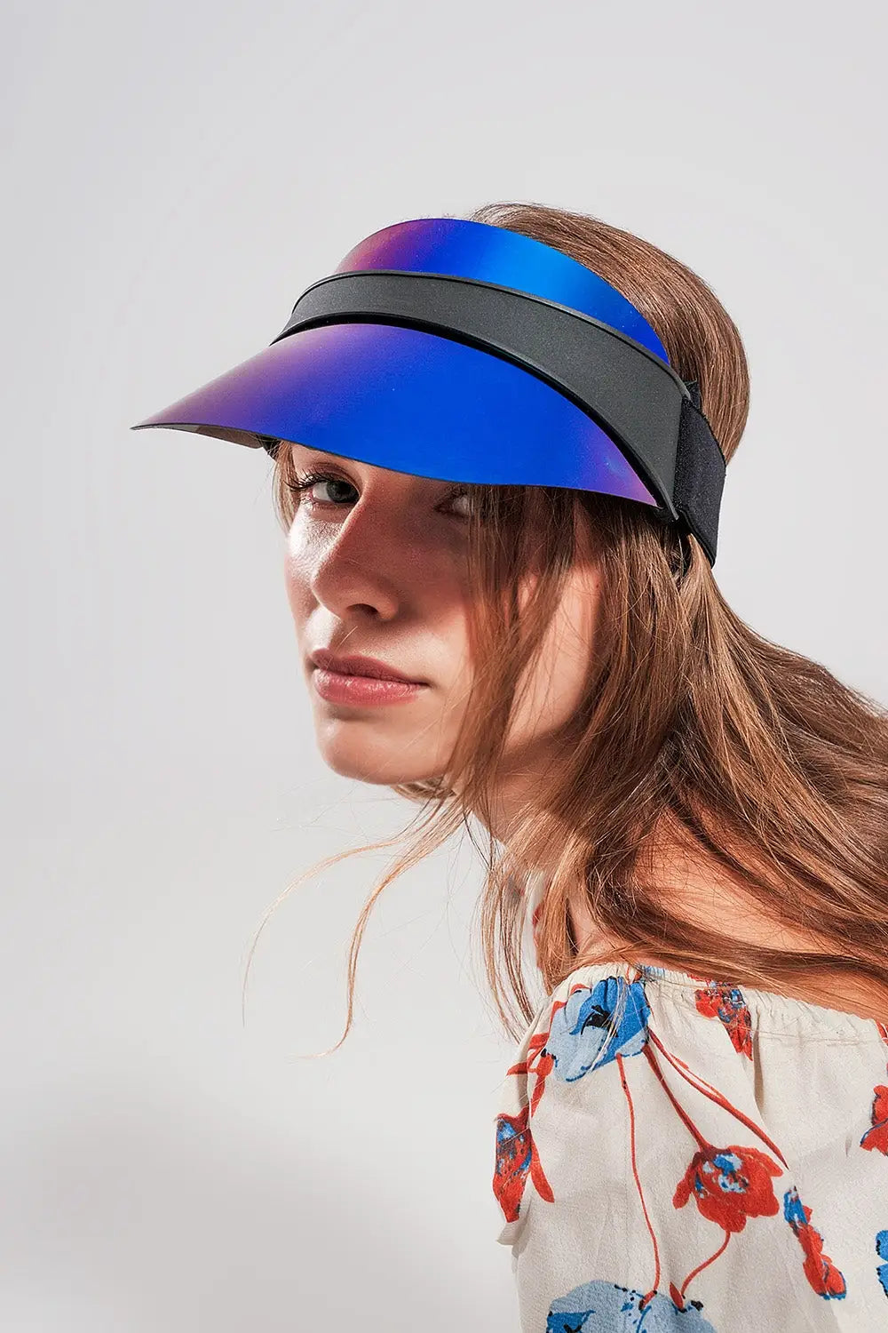 Visor cap in blue - BLUE / ONE - Hats