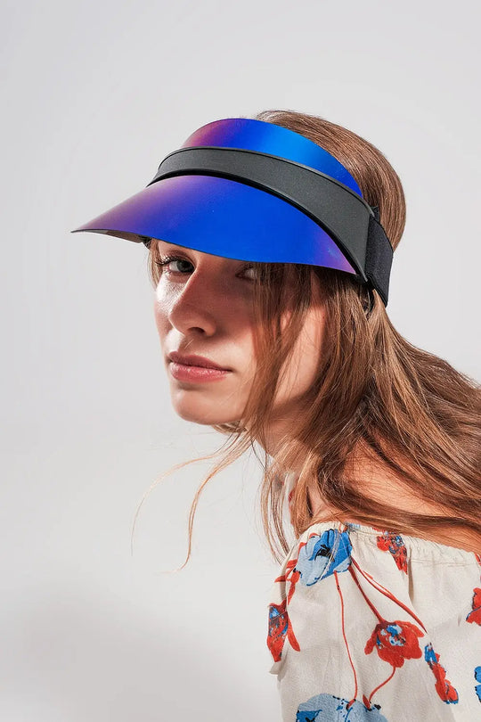 Visor cap in blue - BLUE / ONE - Hats