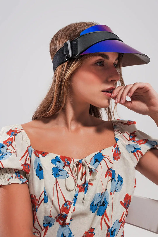 Visor cap in blue - BLUE / ONE - Hats