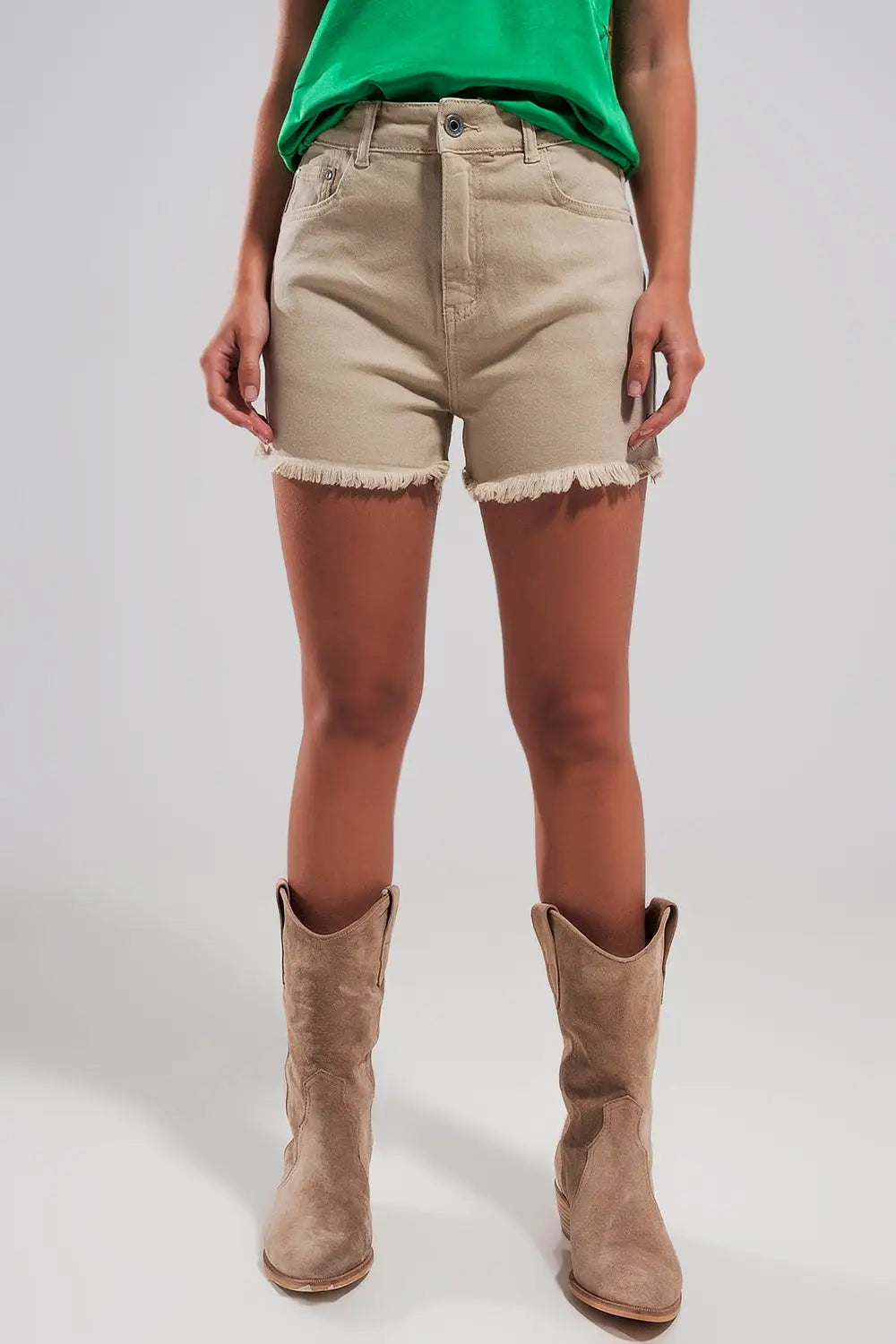 Shorts in beige - Pants Colored Jeans