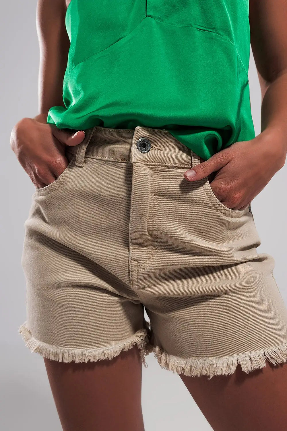 Shorts in beige - Pants Colored Jeans