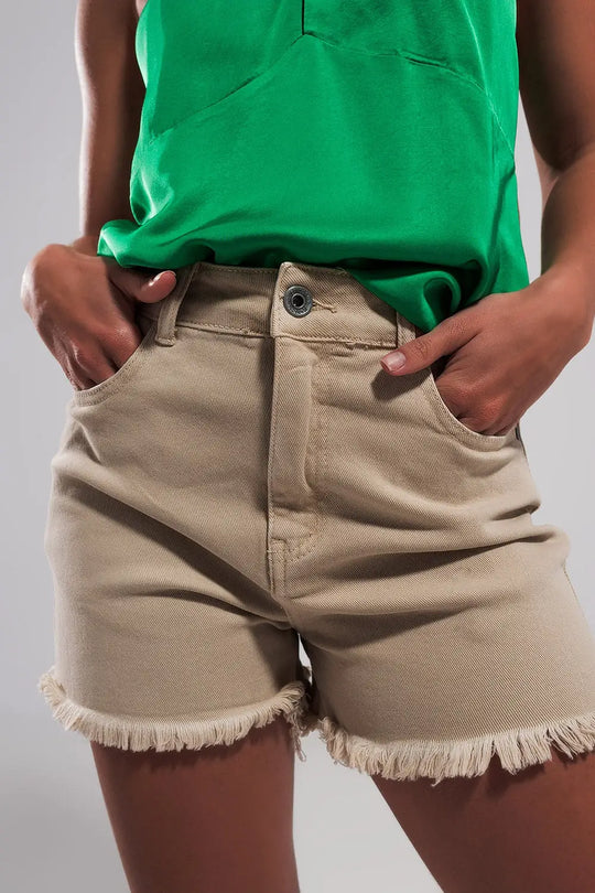 Shorts in beige - Pants Colored Jeans
