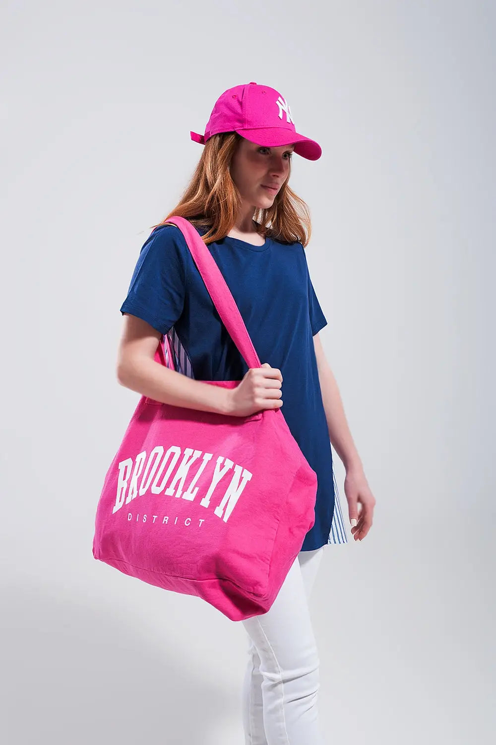Brooklyn canvas tote bag in fuchsia - FUCHSIA / ONE - Bags