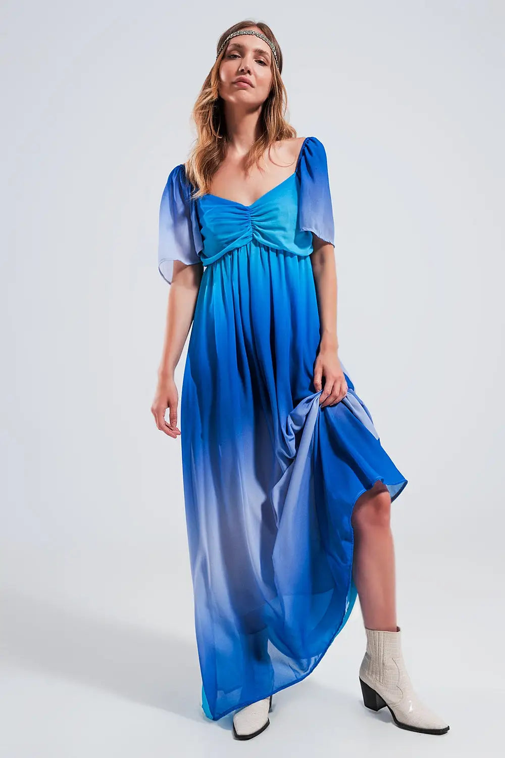 Ombre sweetheart maxi dress in blue - BLUE / ONE - Dresses