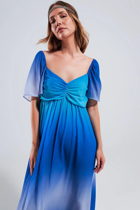 Ombre sweetheart maxi dress in blue - BLUE / ONE - Dresses