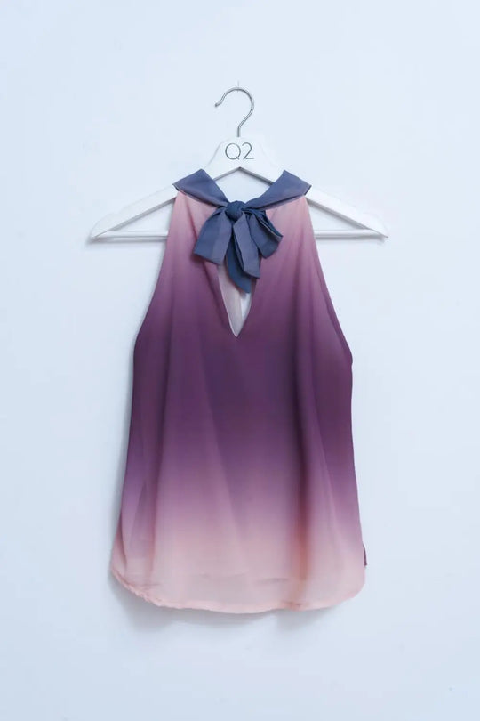 Halter neck top in ombre beige - BEIGE / ONE - Tops