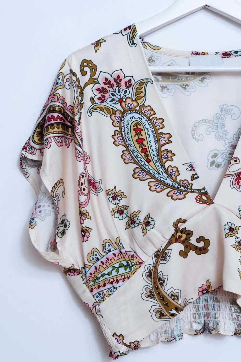Crop top with paisley print - Tops