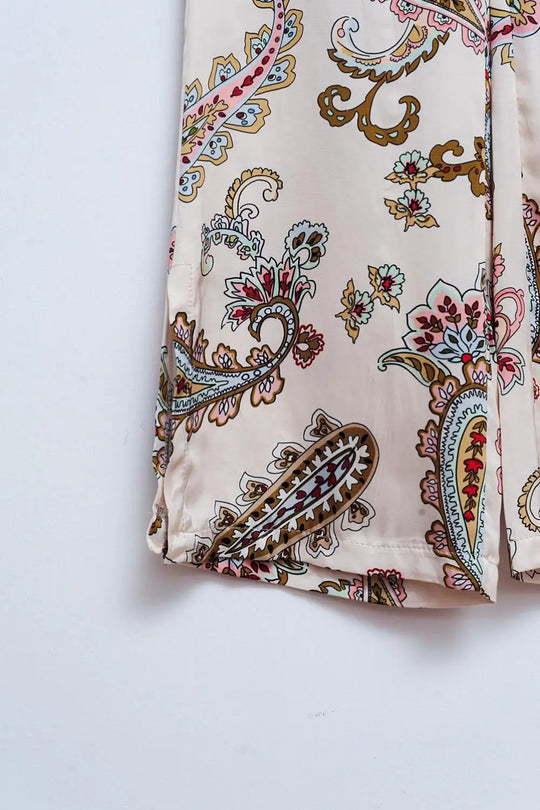 Wide leg pants in paisley floral - Pants