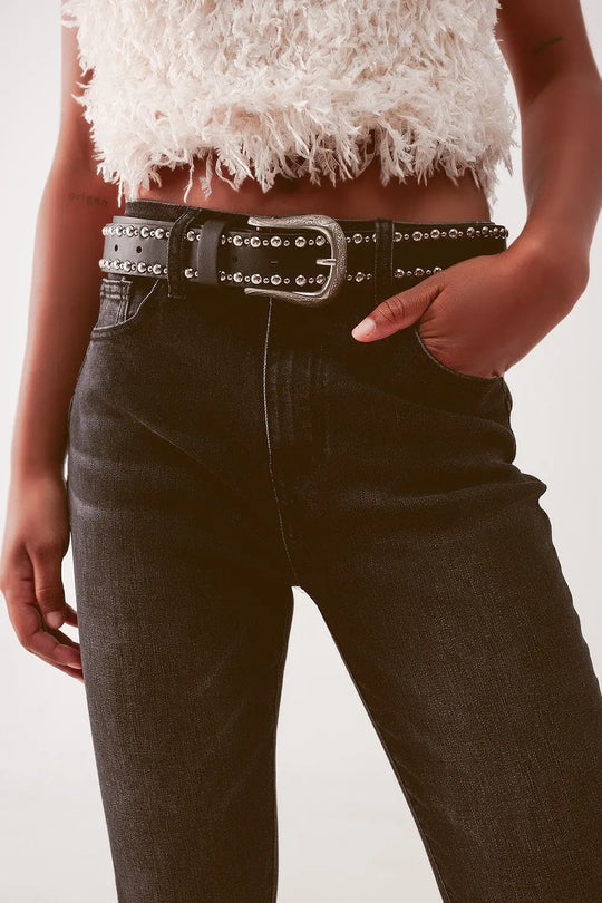 Super high waist skinny jeans in washed black - Colored Jeans