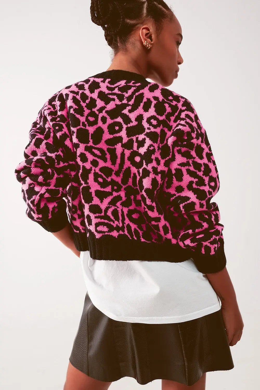 Cardi in fuchsia animal - FUCHSIA / ONE - Cardigans
