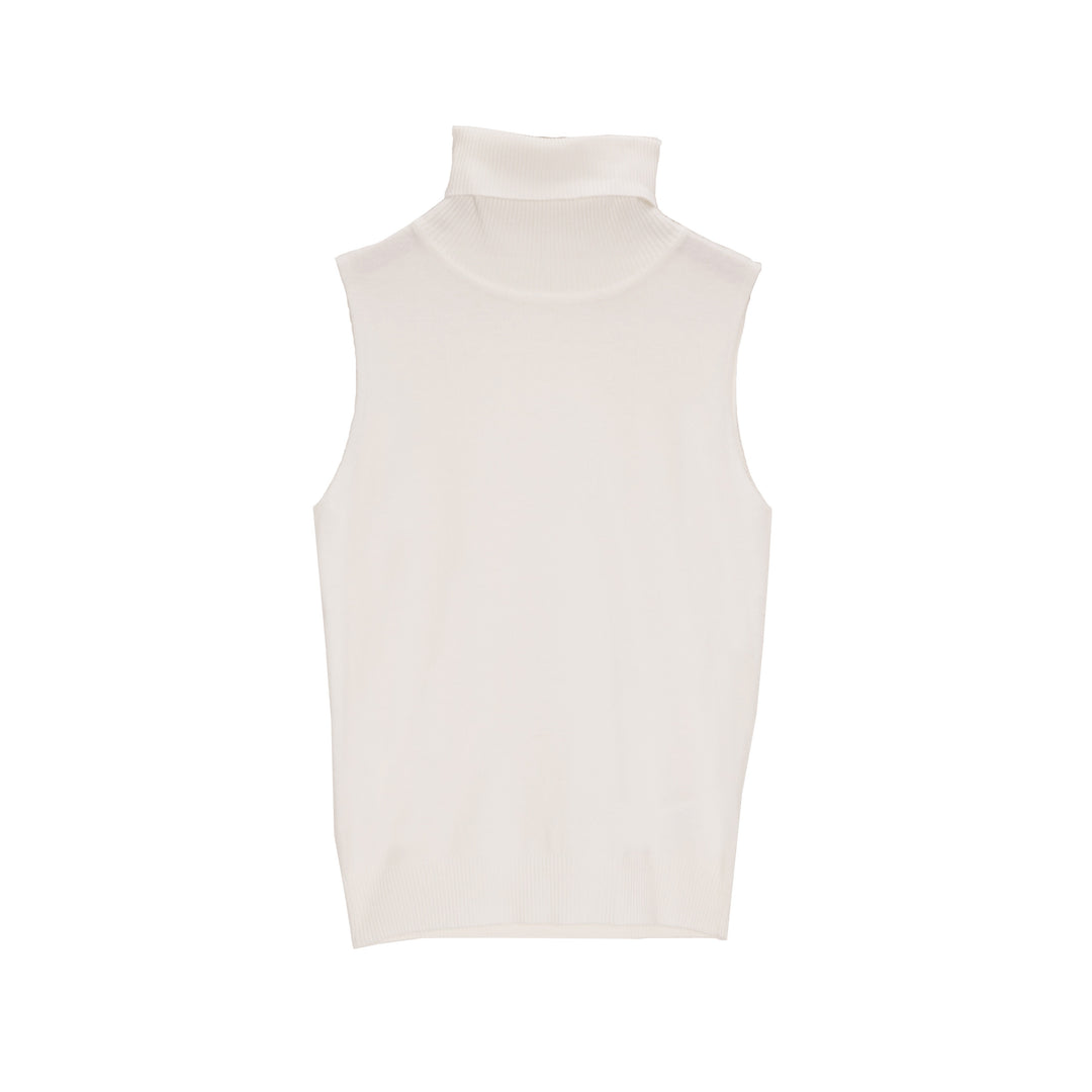 Knitted tank jumper in cream