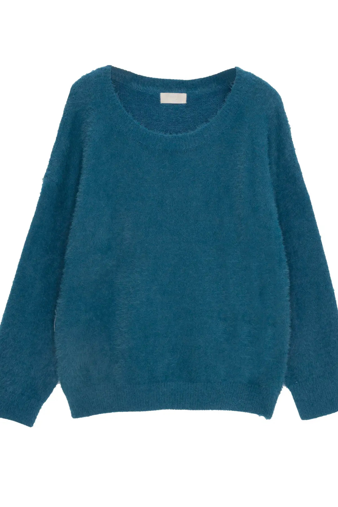 Fluffy knit jumper in blue - Sweaters