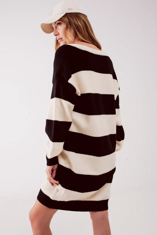 Stripe jumper dress in black - BLACK / ONE - Dresses Sweaters