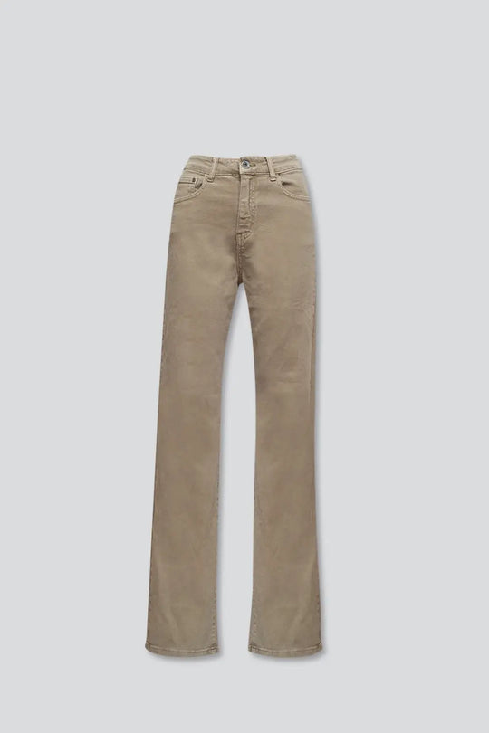 High rise slouchy mom jeans in beige - Colored Jeans