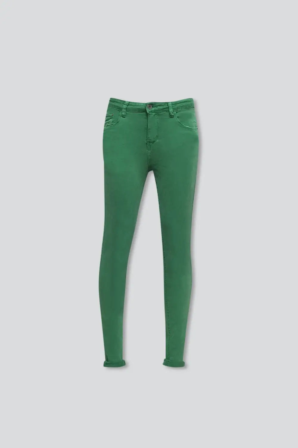 High waisted skinny jeans in green - Colored Jeans