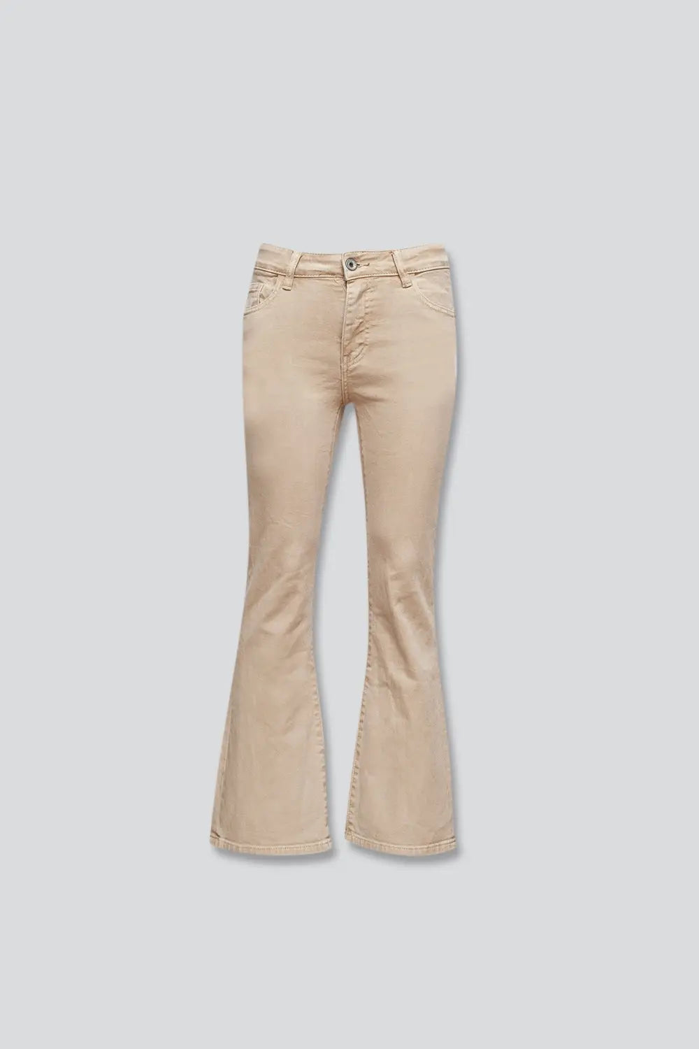 high waist flare jean in sand - Colored Jeans