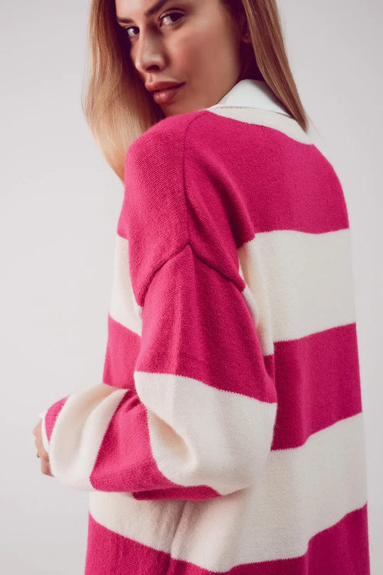 Stripe jumper dress in fuchsia - FUCHSIA / ONE - Dresses