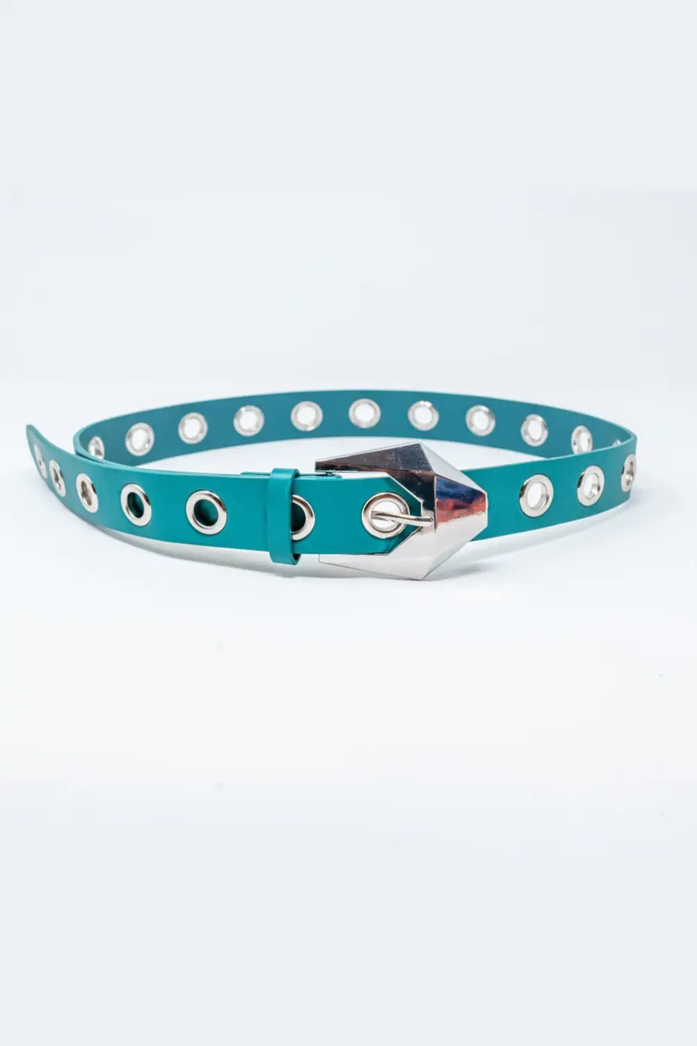 Waist and hip eyelet jeans belt in green - GREEN / ONE - Belts