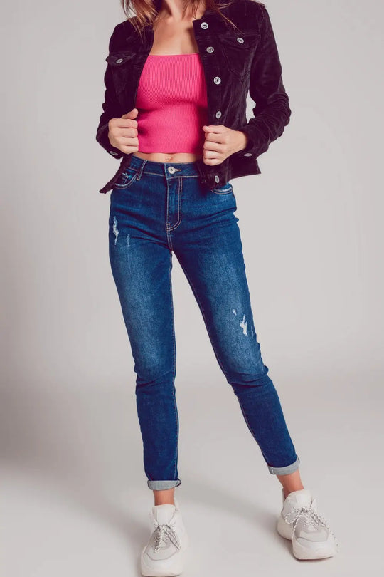 Cord jacket in black - Jackets