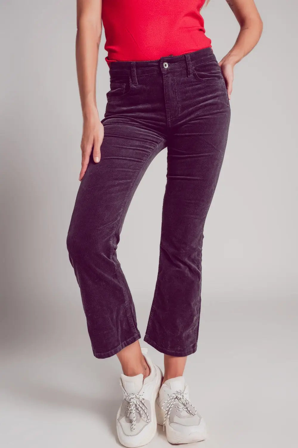 Cord flare in brown - Colored Jeans