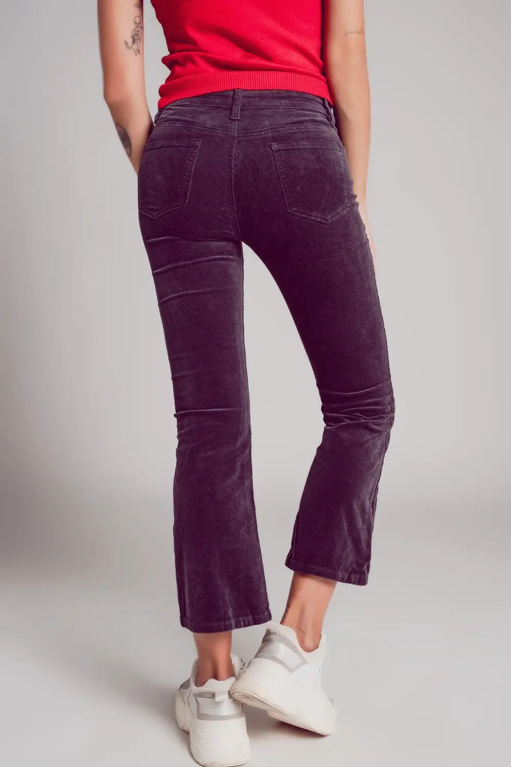 Cord flare in brown - Colored Jeans
