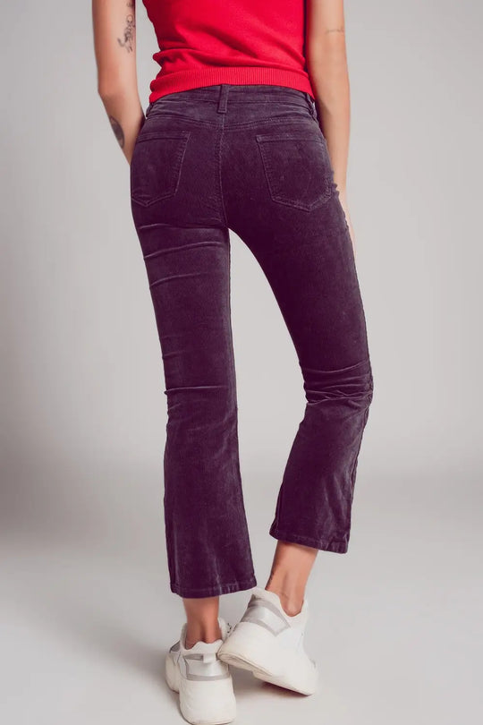 Cord flare in brown - Colored Jeans