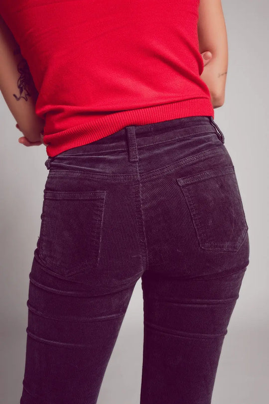 Cord flare in brown - Colored Jeans