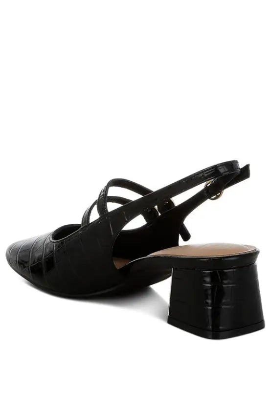 Cananga Block Heel Slingback Sandals - Shoes