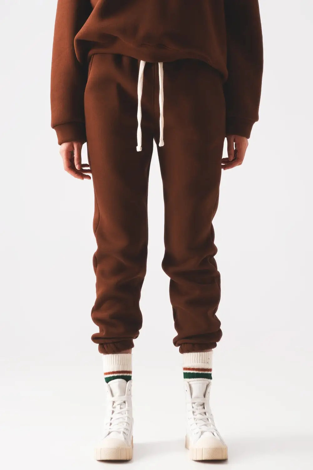Cotton jogger in brown - Pants
