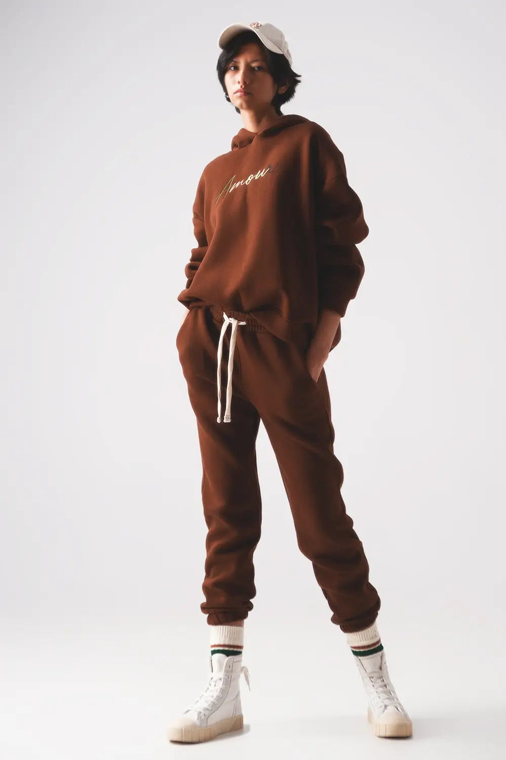 Cotton jogger in brown - Pants