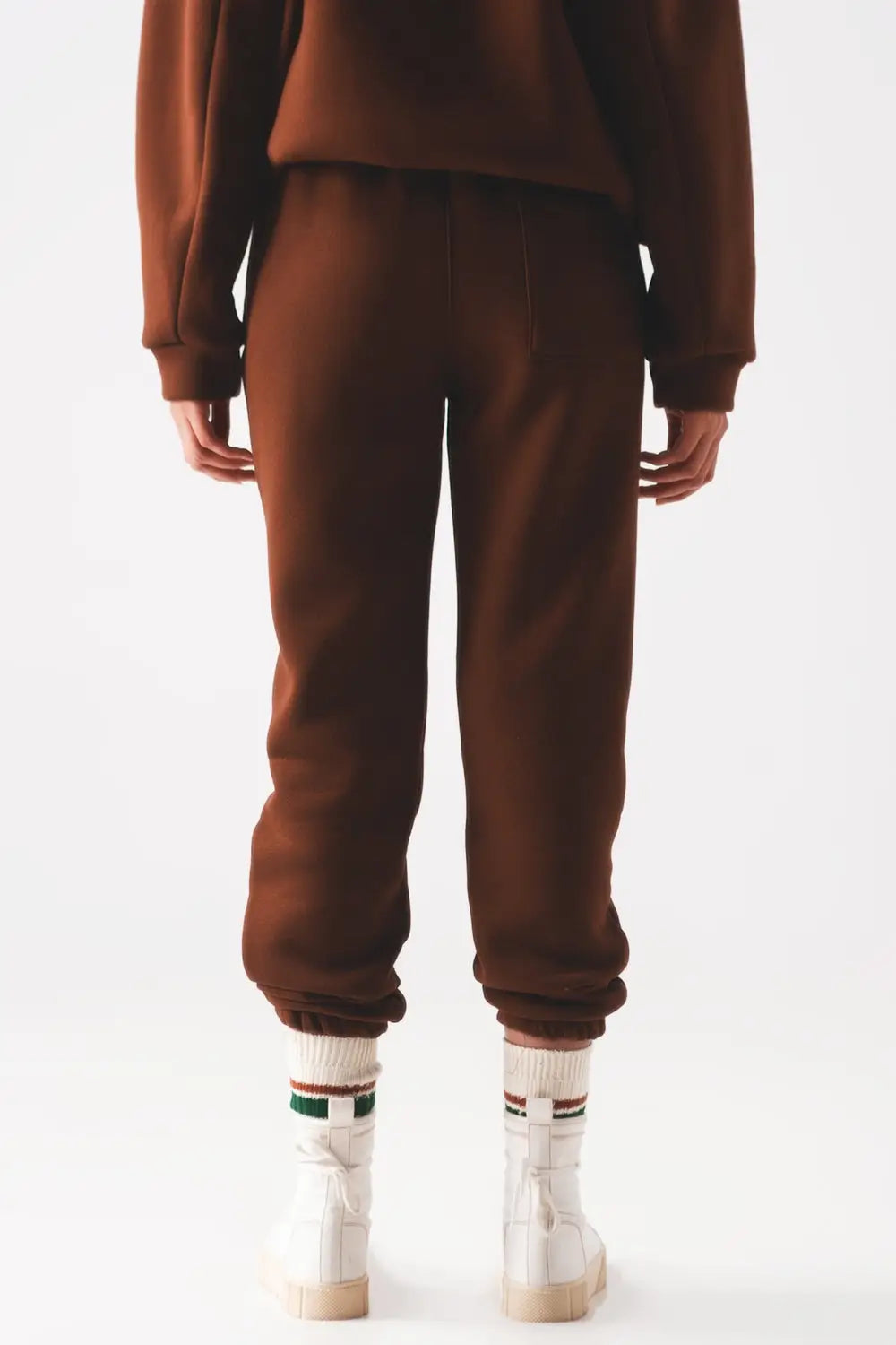 Cotton jogger in brown - Pants