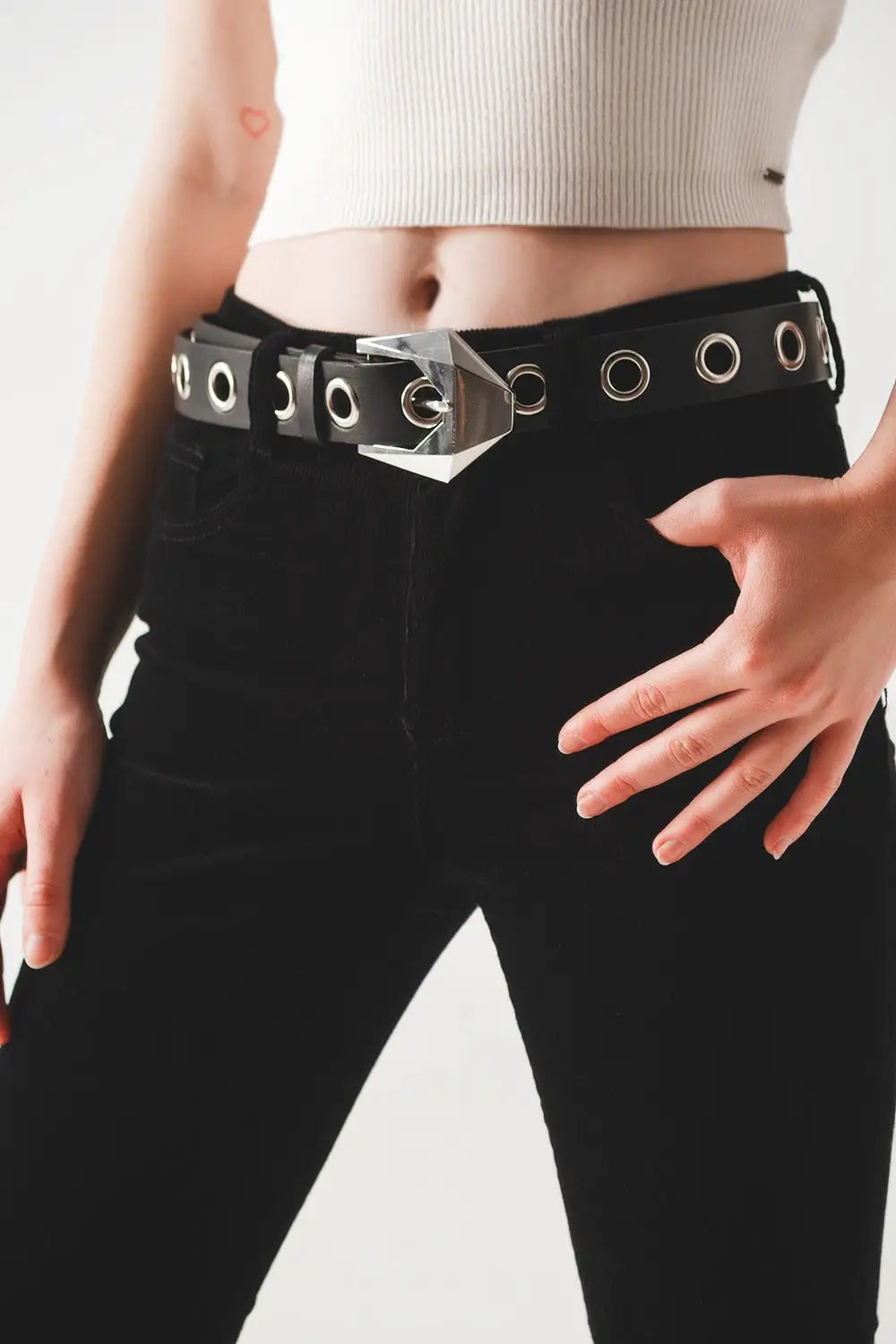 Cord flare in black - Colored Jeans