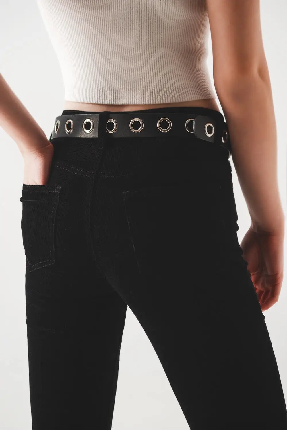 Cord flare in black - Colored Jeans