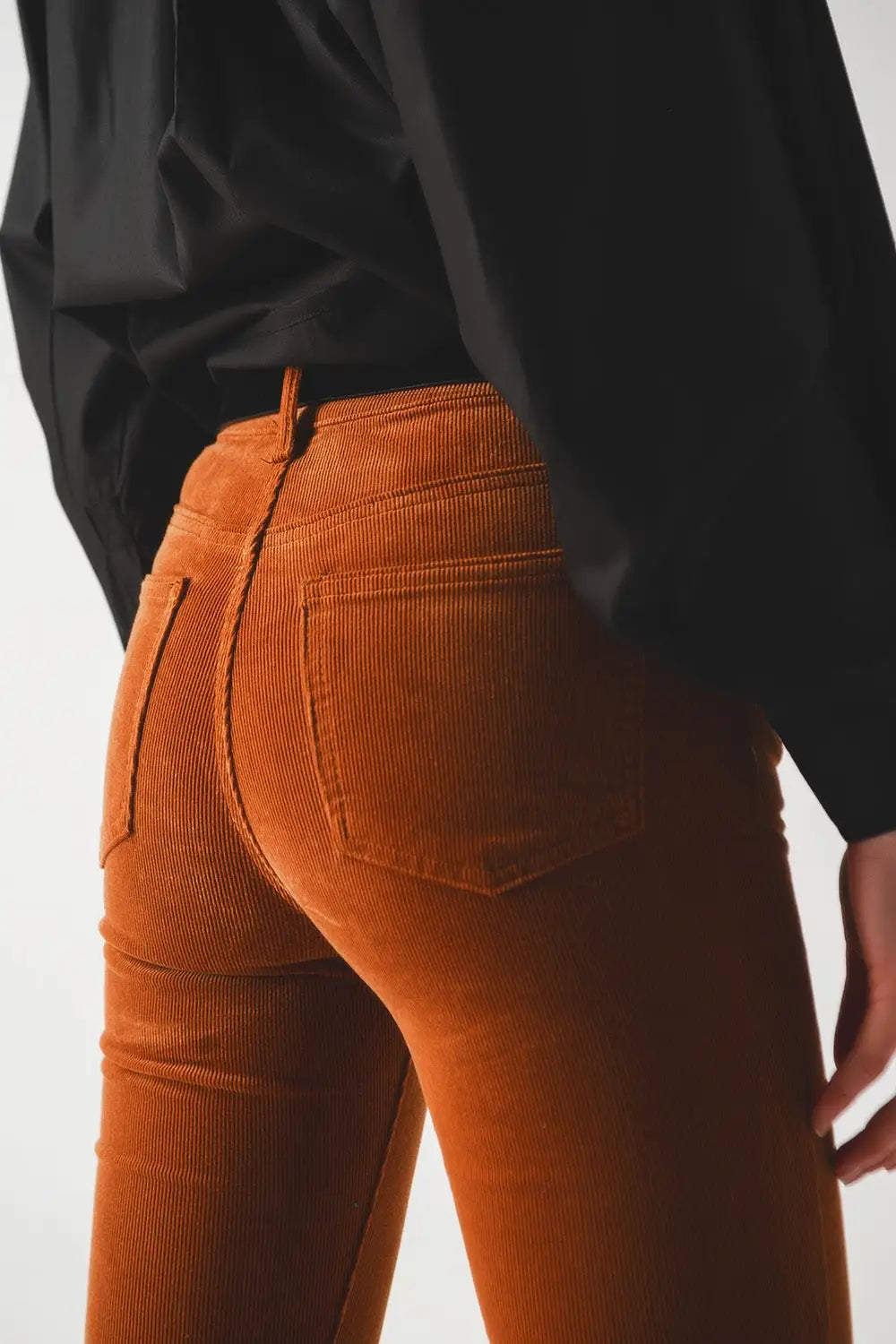 Cord flare in camel - Pants