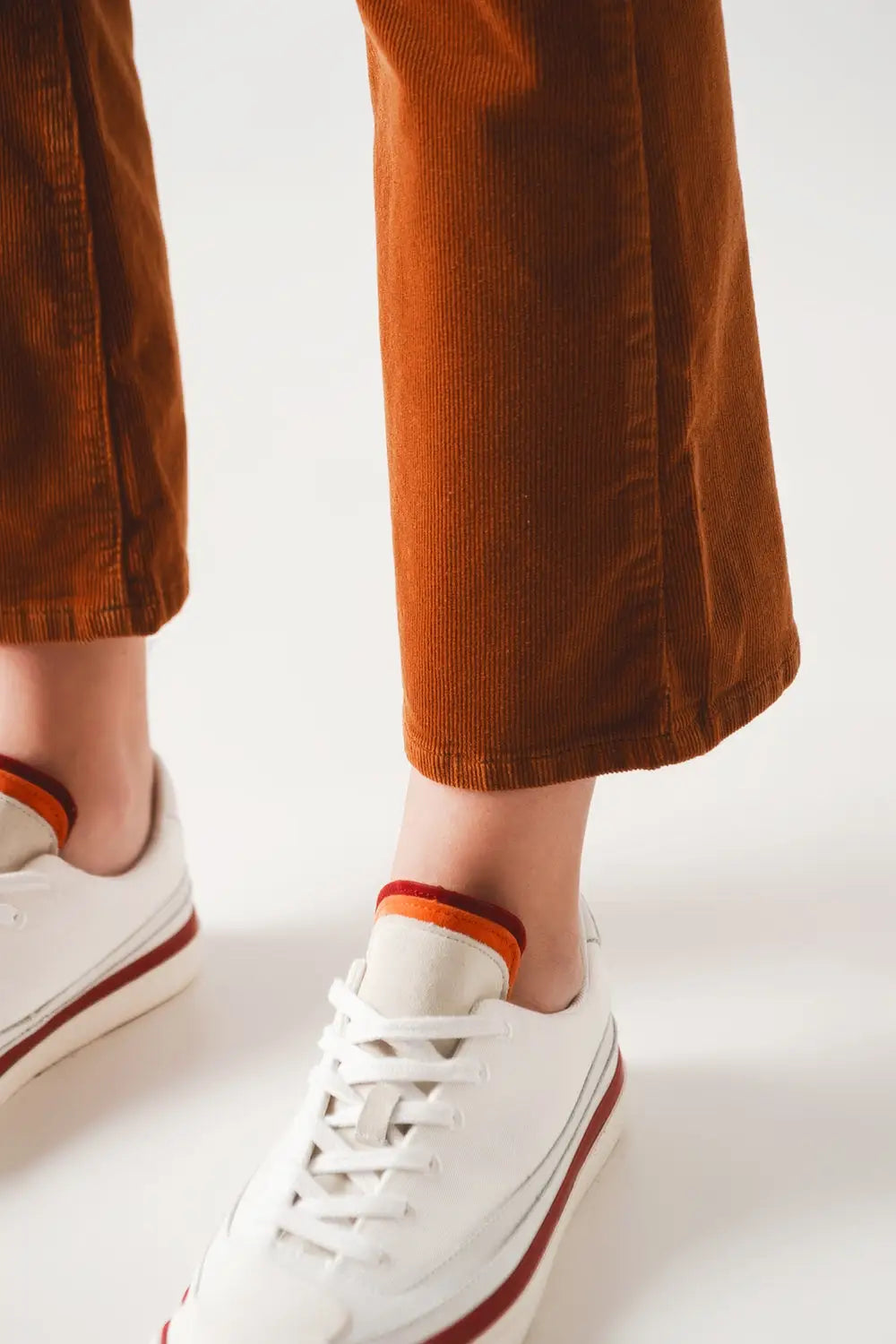 Cord flare in camel - Pants