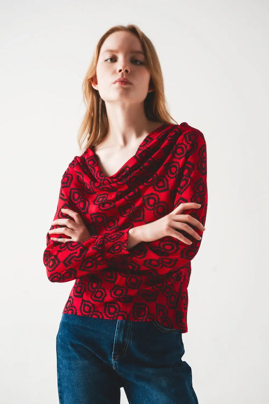 Shirred sleeve shirt in fuchsia - Tops