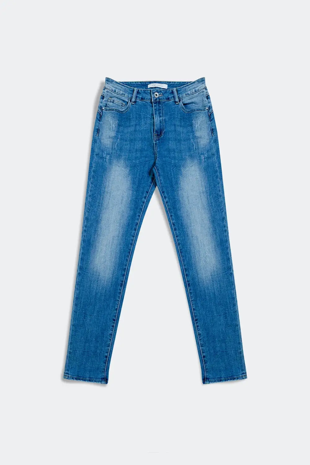 High rise cigarette jeans in midwash