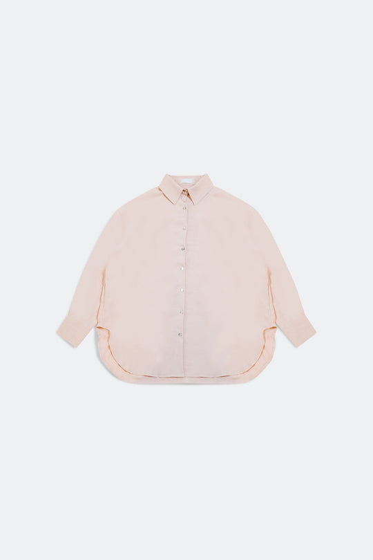 Pocket detail oversized shirt in beige
