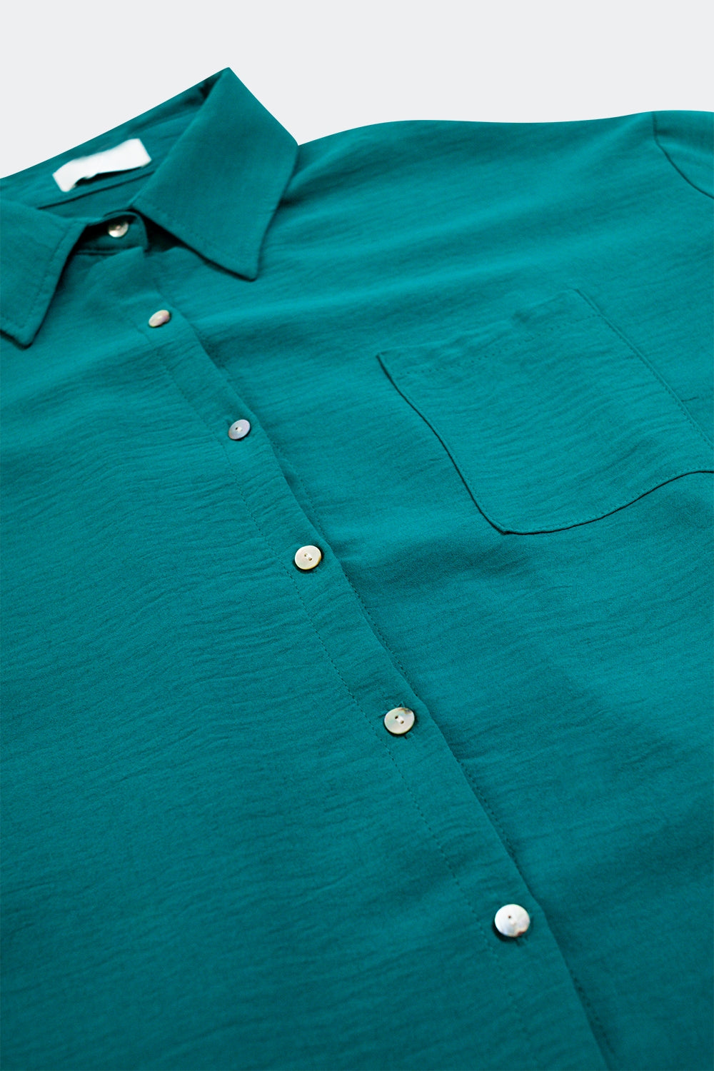 Pocket detail oversized shirt in green